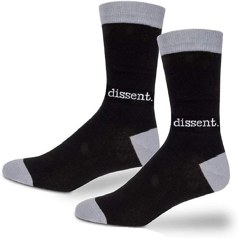 Dissent Women's Crew Socks in Black and Gray Image