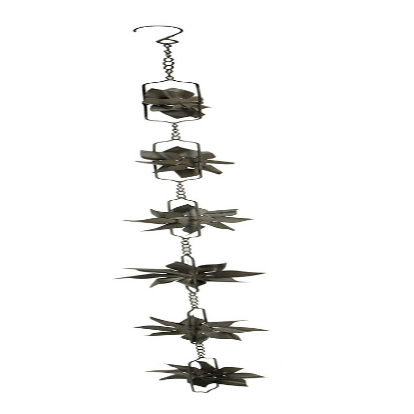 Distinctive Designs Metal Pinwheel Rain Chain with Attached Hanger 48 inch Image