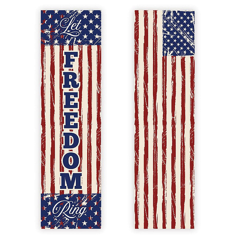 Distressed Flag Freedom Ring - 13 x 48 Inch Image