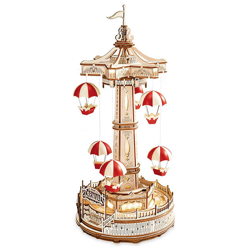 DIY 3D Mechanical Puzzle - Electro Mechanical Parachute Tower 184Pcs Image