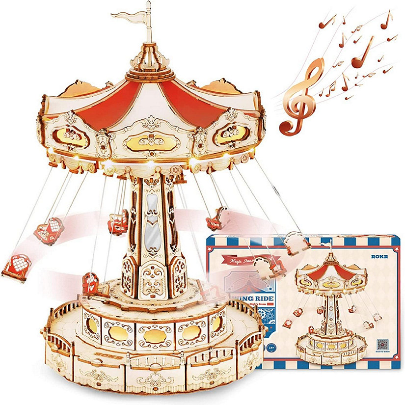 DIY 3D Mechanical Puzzle - Swing Ride 289 Pcs Image
