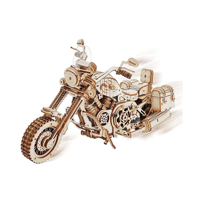DIY 3D Moving Gears Puzzle - Cruiser Motorcycle - 420pcs Image