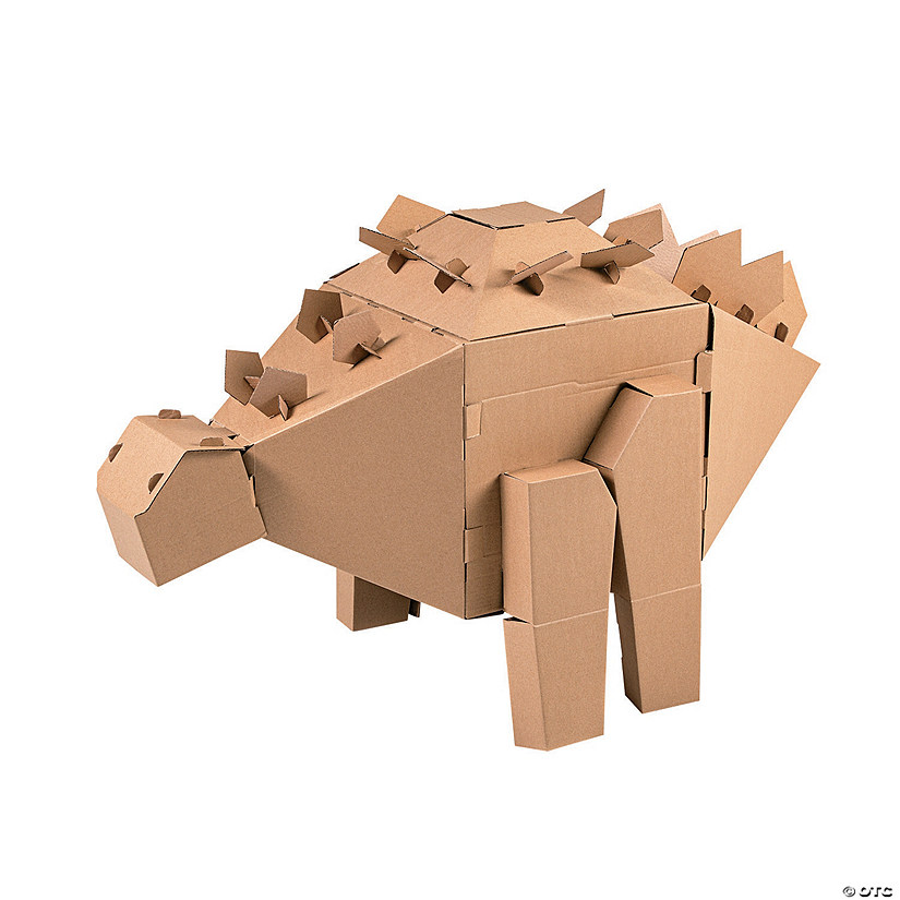 DIY 3D Stegosaurus Dinosaur Cardboard Stand-Up Image