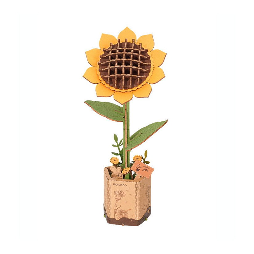 DIY 3D Wood Puzzle Sunflower 86pcs Image