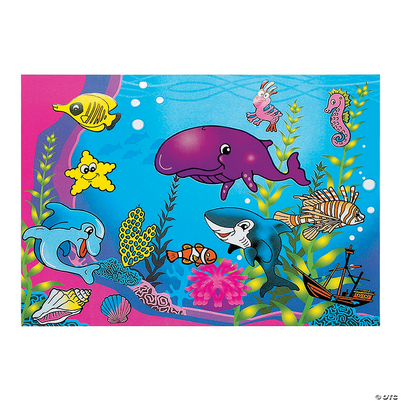 DIY Aquarium Sticker Scenes - 12 Pc. Image