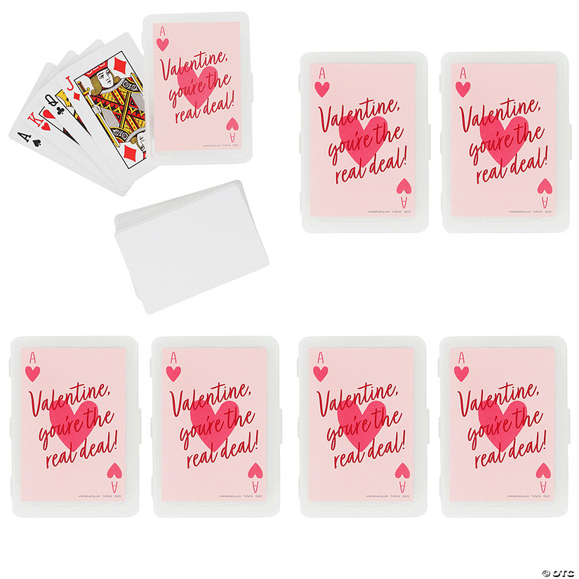 DIY Blank Playing Card Valentine Exchanges with Card for 6 Image