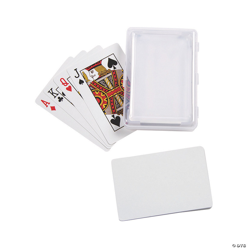 DIY Blank Playing Cards with Plastic Box Oriental Trading