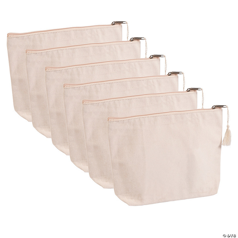 DIY Canvas Makeup Bags - 6 Pc. Image