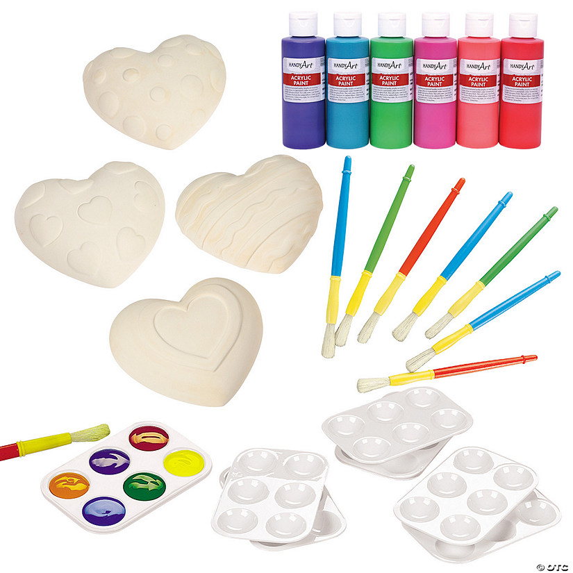 DIY Ceramic Heart Valentine Kit - Makes 12 Image