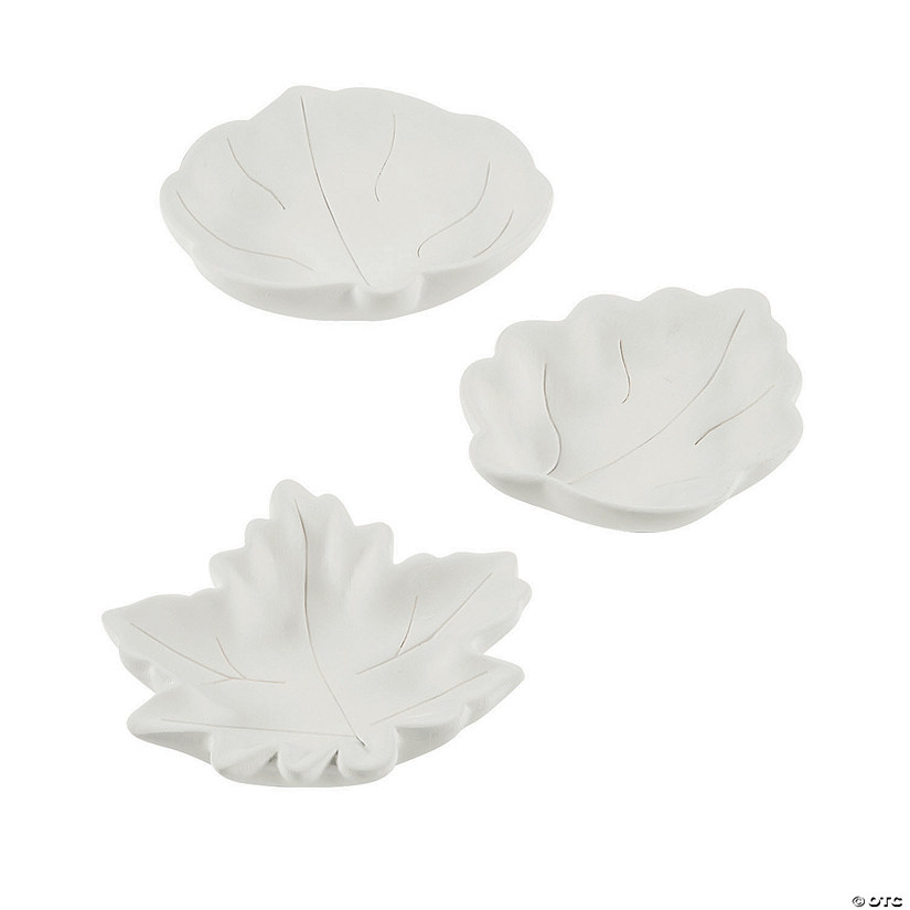 DIY Ceramic Mini Leaf Bowls - 12 Pc. Image