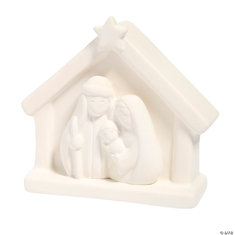 DIY Ceramic Nativity Stables - 6 Pc. Image