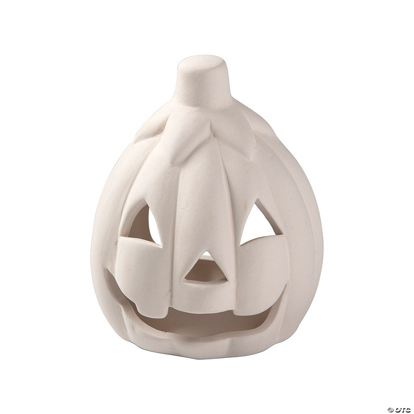 DIY Ceramic Pumpkin Votive Candle Holders - 12 Pc. Image