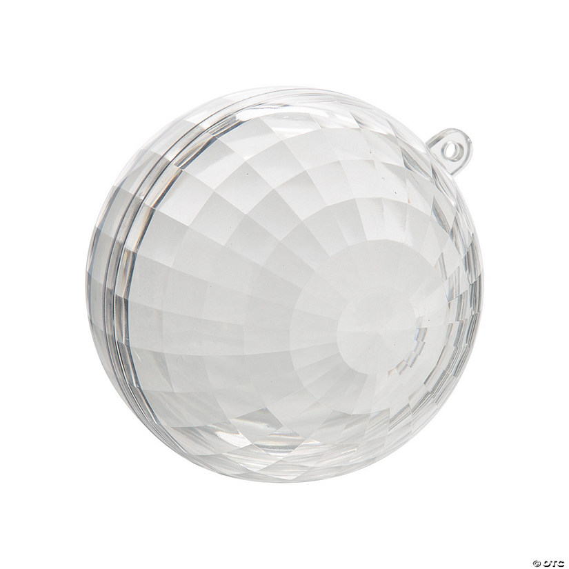DIY Clear Plastic Disco Ball Christmas Ornaments 12 Pc. Oriental