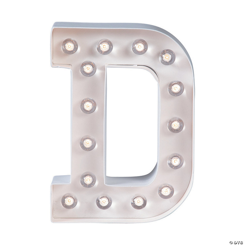 DIY Letter &#8220;D&#8221; Marquee Light-Up Kit - 4 Pc. Image