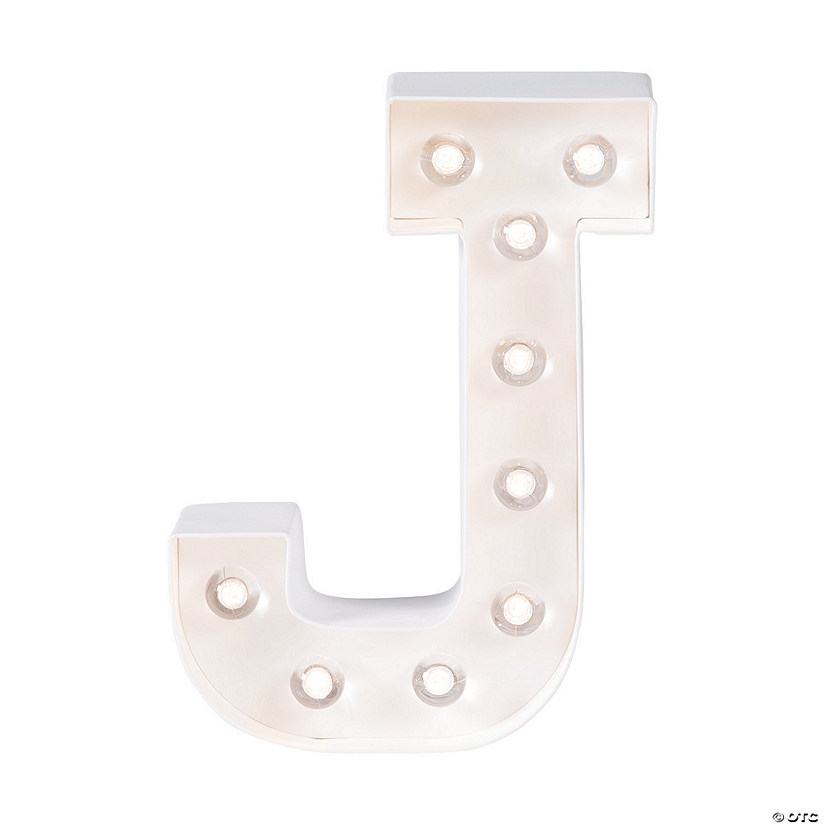 DIY Letter &#8220;J&#8221; Marquee Light-Up Kit - Males 1 Image
