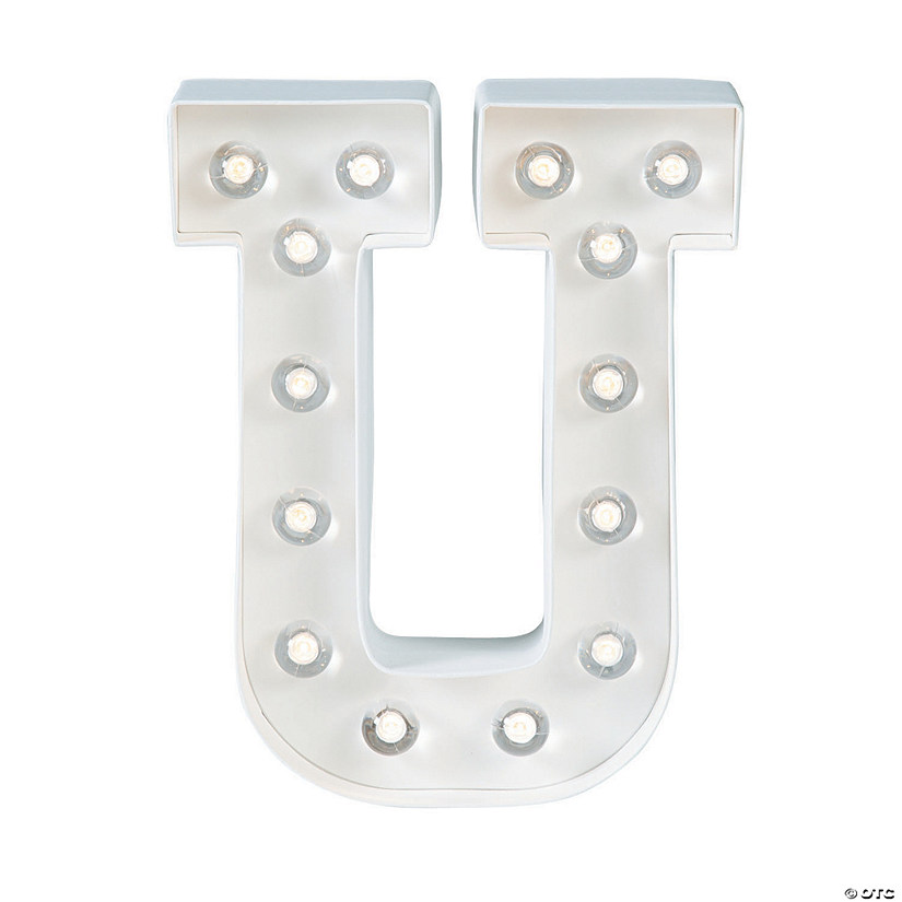 DIY Letter &amp;#8220;U&amp;#8221; Marquee Light-Up Kit - 4 Pc. Image