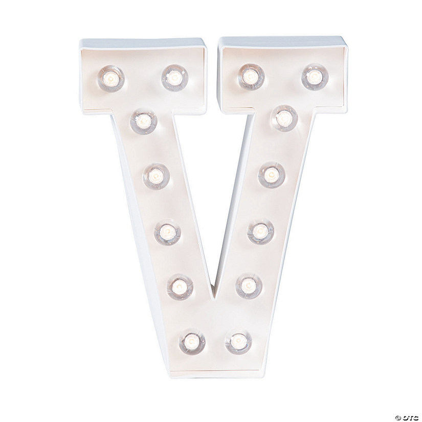 DIY Letter &amp;#8220;V&amp;#8221; Marquee Light-Up Kit - 4 Pc. Image