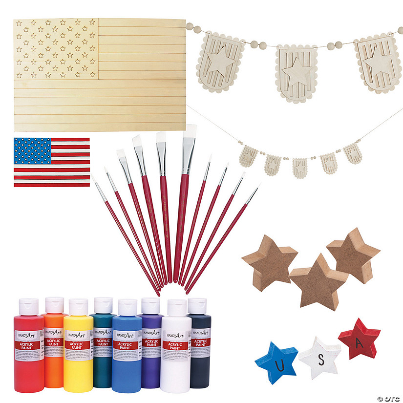 DIY Patriotic Craft Kit Assortment &amp;#8211; Makes 8  Image