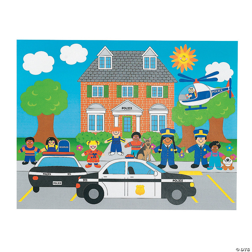 DIY Police Sticker Scenes - 12 Pc. Image