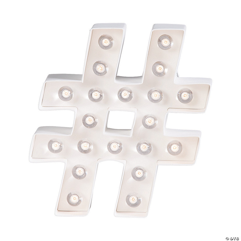 DIY Symbol &#8220;#&#8221; Marquee Light-Up Kit - Makes 1 Image