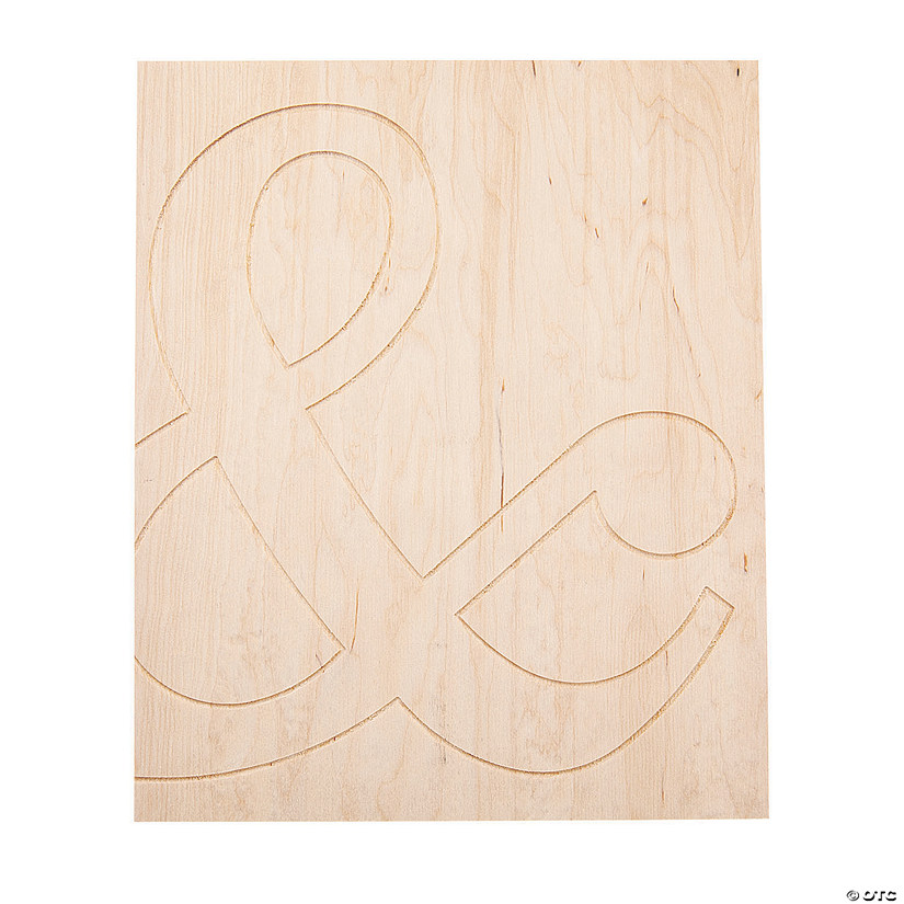 DIY Unfinished Wood Ampersand Sign Image