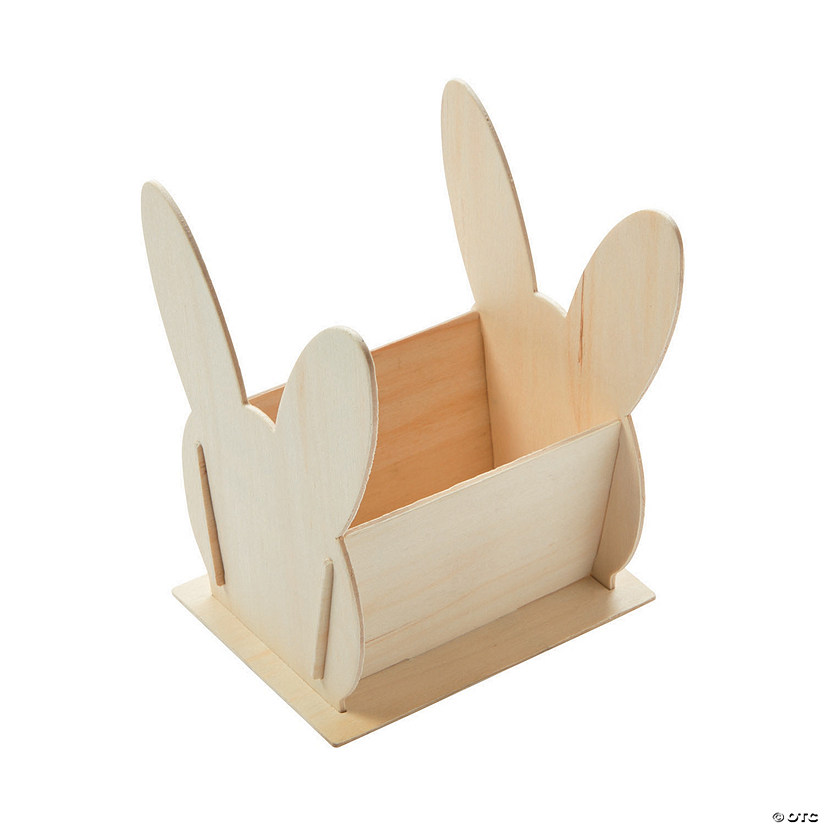 DIY Unfinished Wood Bunny Baskets Oriental Trading