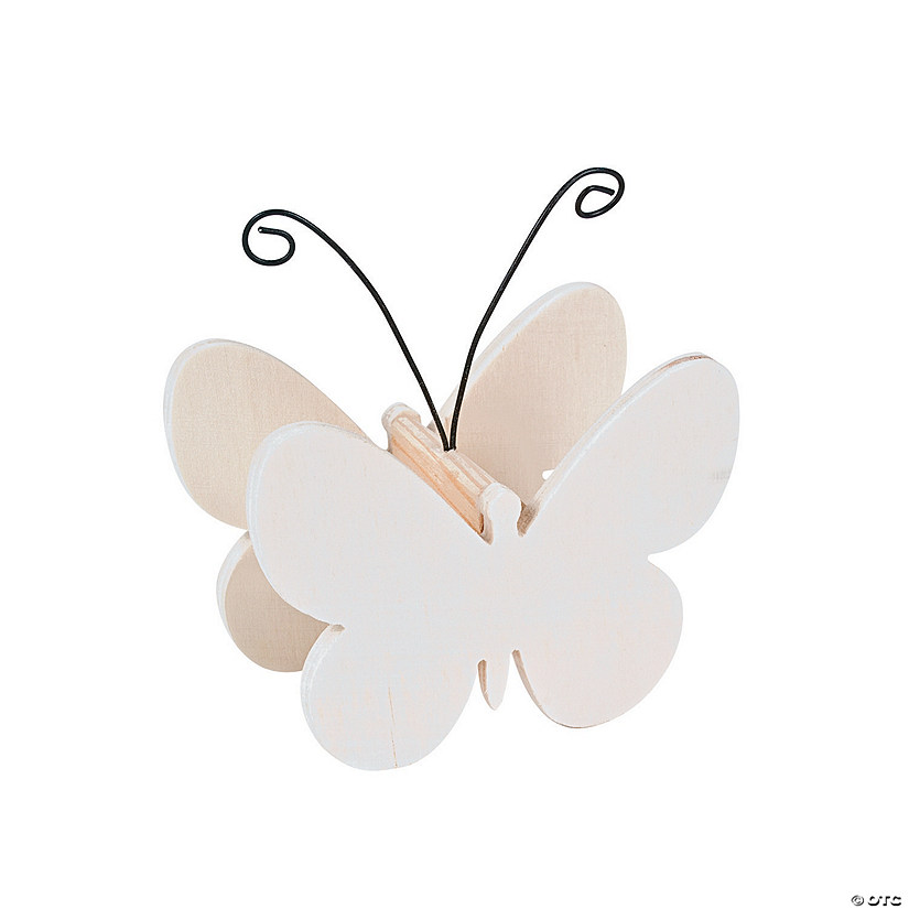 DIY Unfinished Wood Butterfly Photo Holders - Makes 12 Image