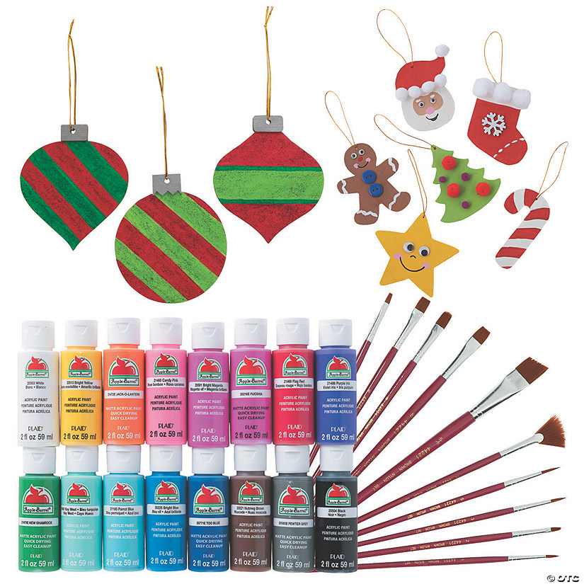 DIY Ornament Painting Kit, Christmas Craft Kit, Christmas Ornament