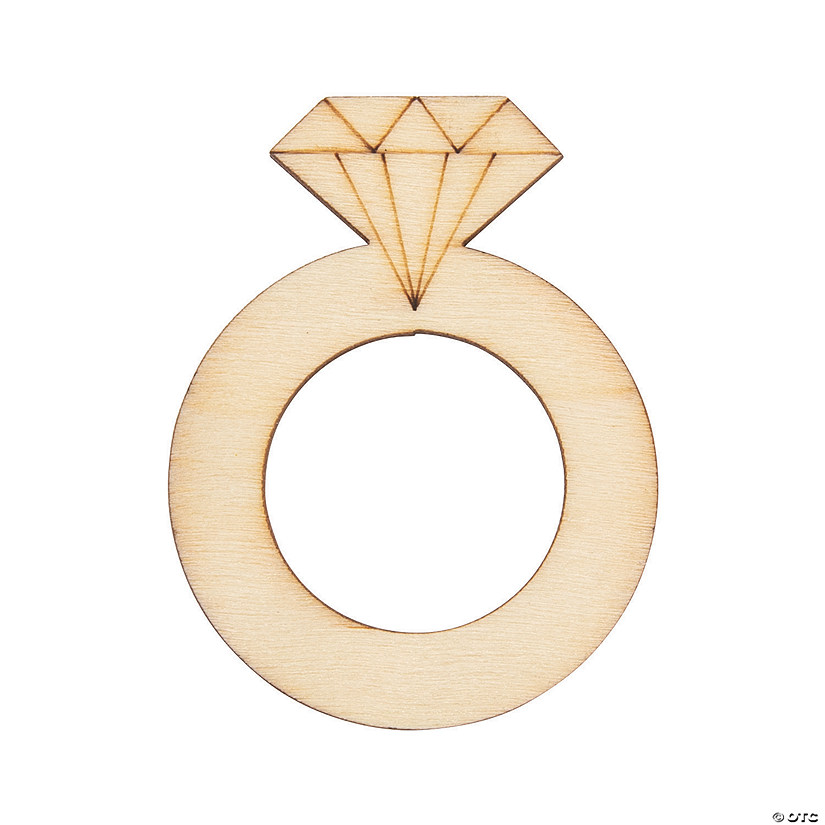 DIY Unfinished Wood Diamond Ring Shapes Image