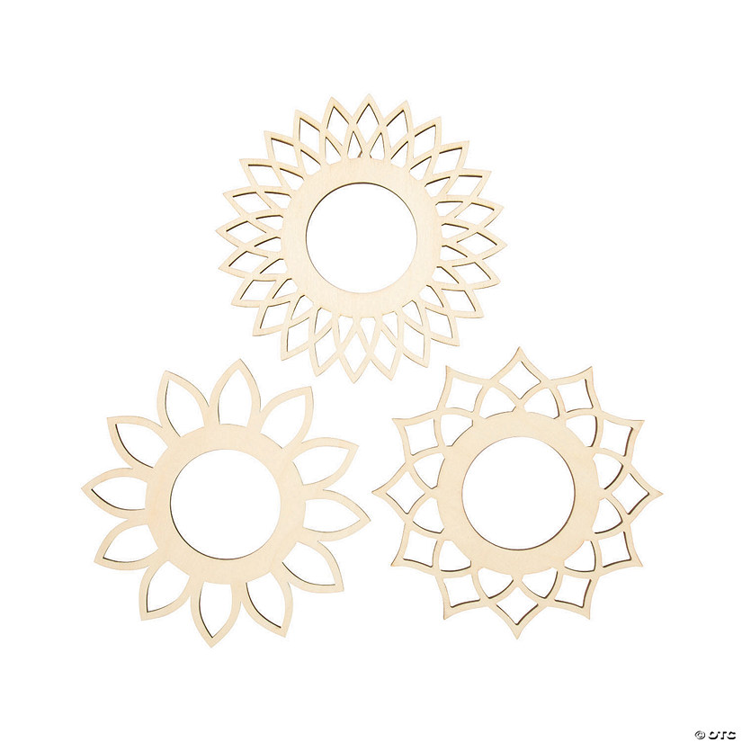 DIY Unfinished Wood Flower Frames Oriental Trading
