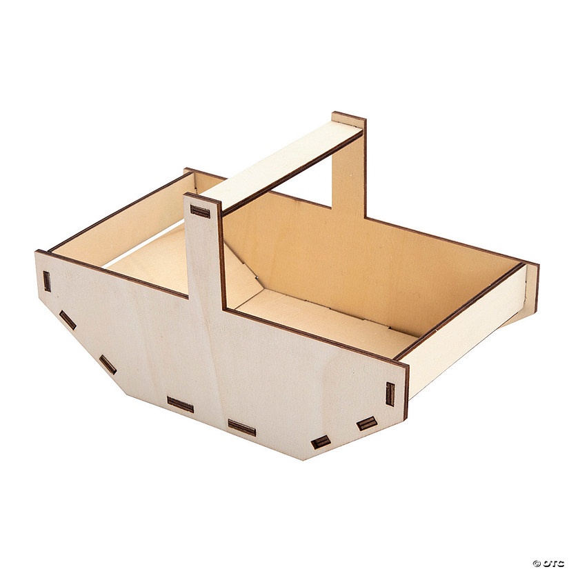 DIY Unfinished Wood Garden Basket Craft Kit &#8211; Makes 6  Image