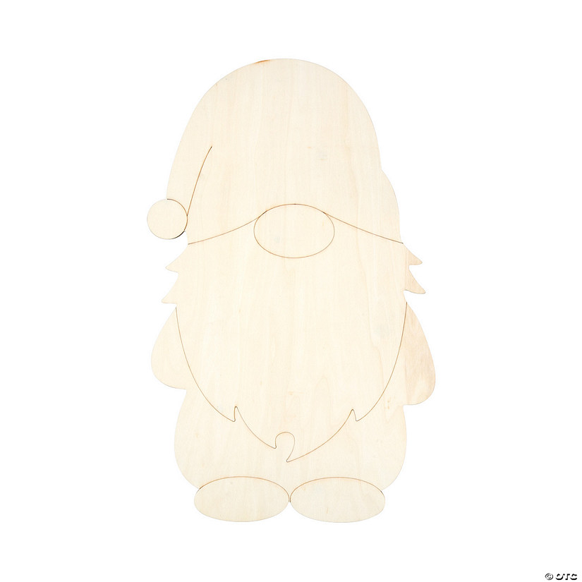 DIY Unfinished Wood Gnome Cutout Image