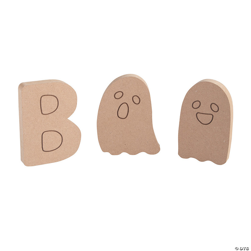 DIY Unfinished Wood Halloween Boo Letters - 3 Pc. Image