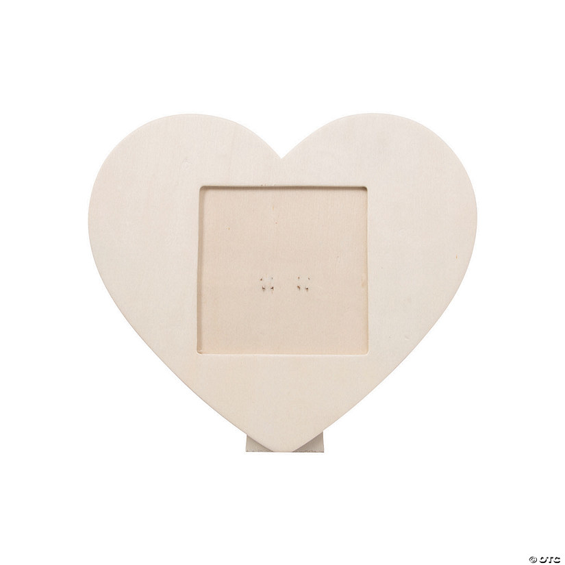 DIY Unfinished Wood Heart-Shaped Frames - 12 Pc. Image