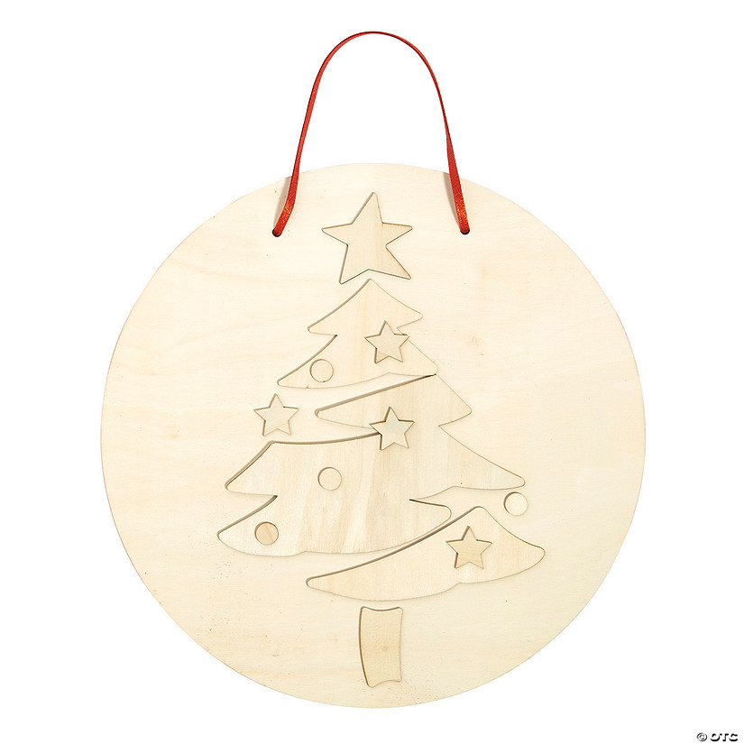 Easy DIY Wood Slice Christmas Tree Sign - Harbour Breeze Home