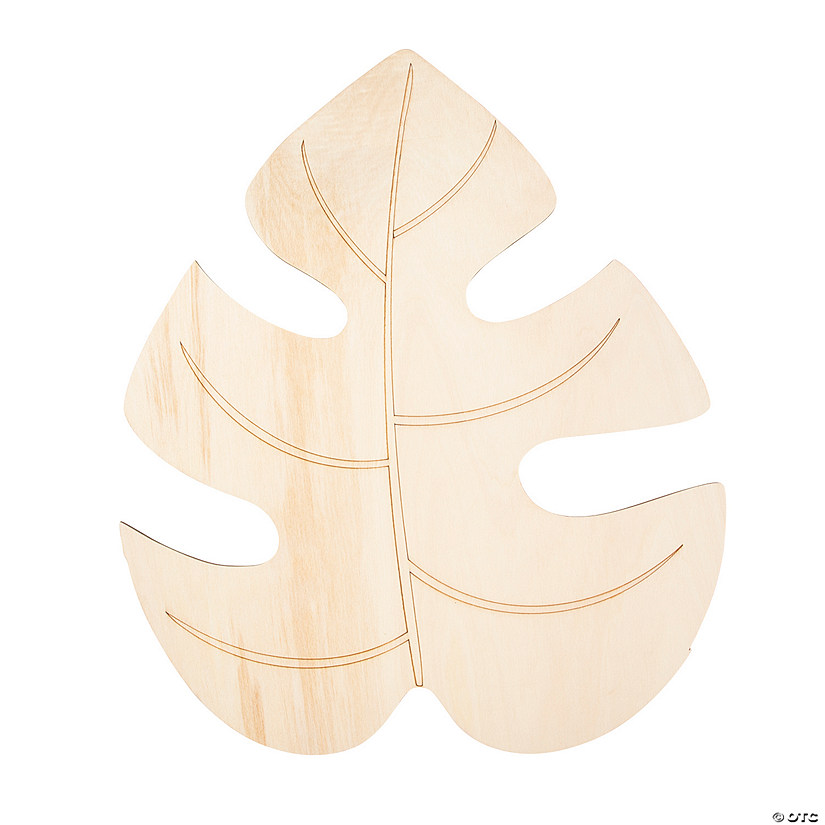 DIY Unfinished Wood Luau Leaf Image