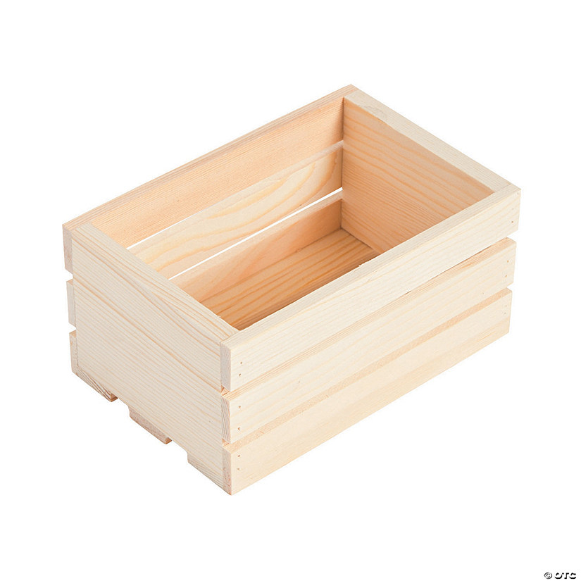 DIY Unfinished Wood Mini Crates - 6 Pc. Image