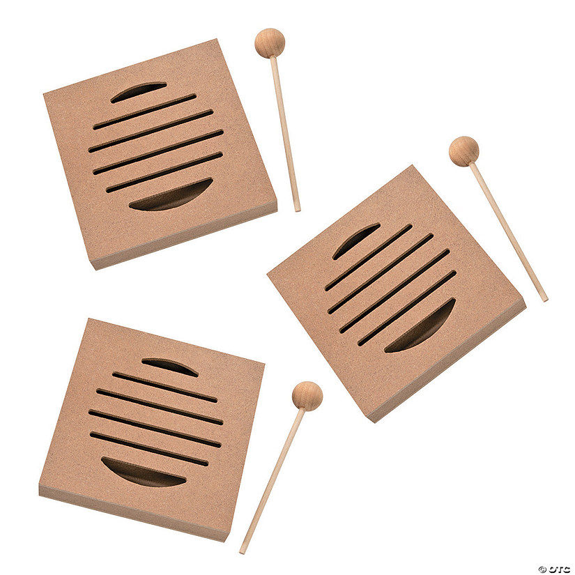 DIY Unfinished Wood Mini Rhythm Boards - 3 Pc. Image