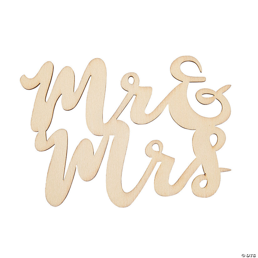 DIY Unfinished Wood Mr. &amp; Mrs. Shapes Image