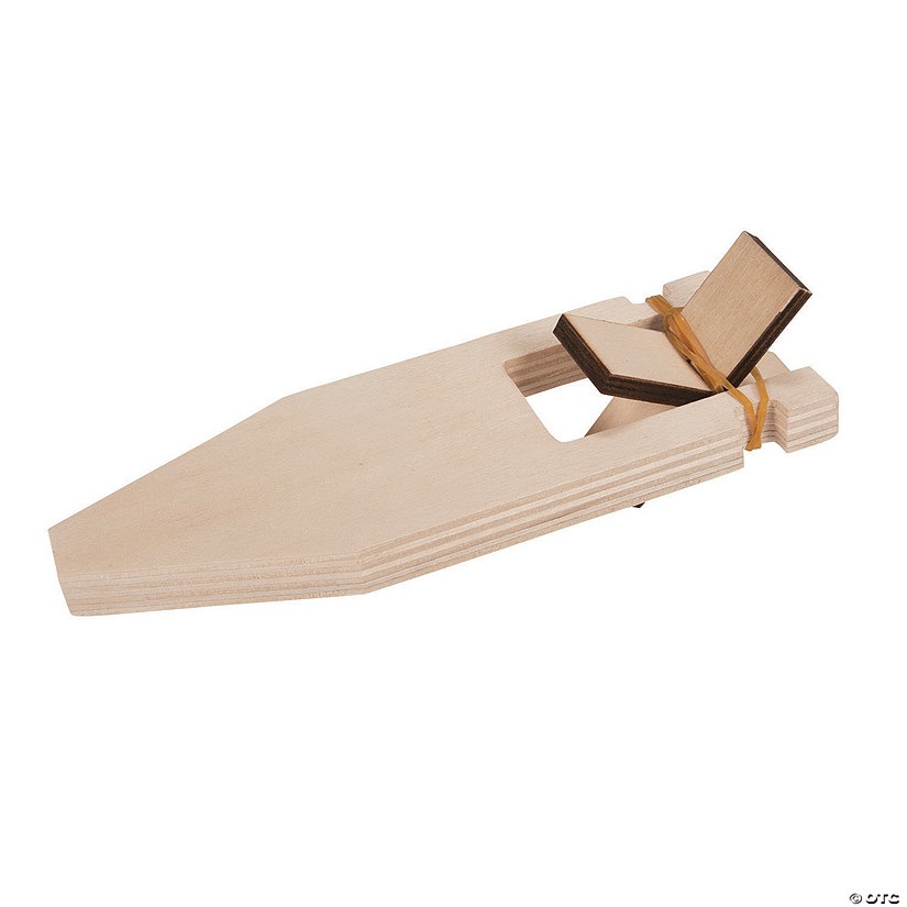 DIY Unfinished Wood Paddle Boat Kits - 12 Pc. Image