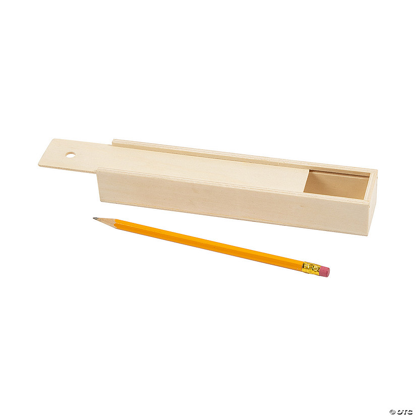DIY Unfinished Wood Pencil Boxes - 12 Pc. Image