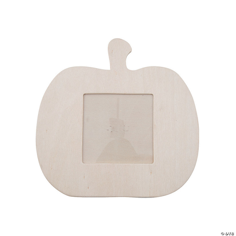 DIY Unfinished Wood Pumpkin-Shaped Picture Frames - 12 Pc. Image