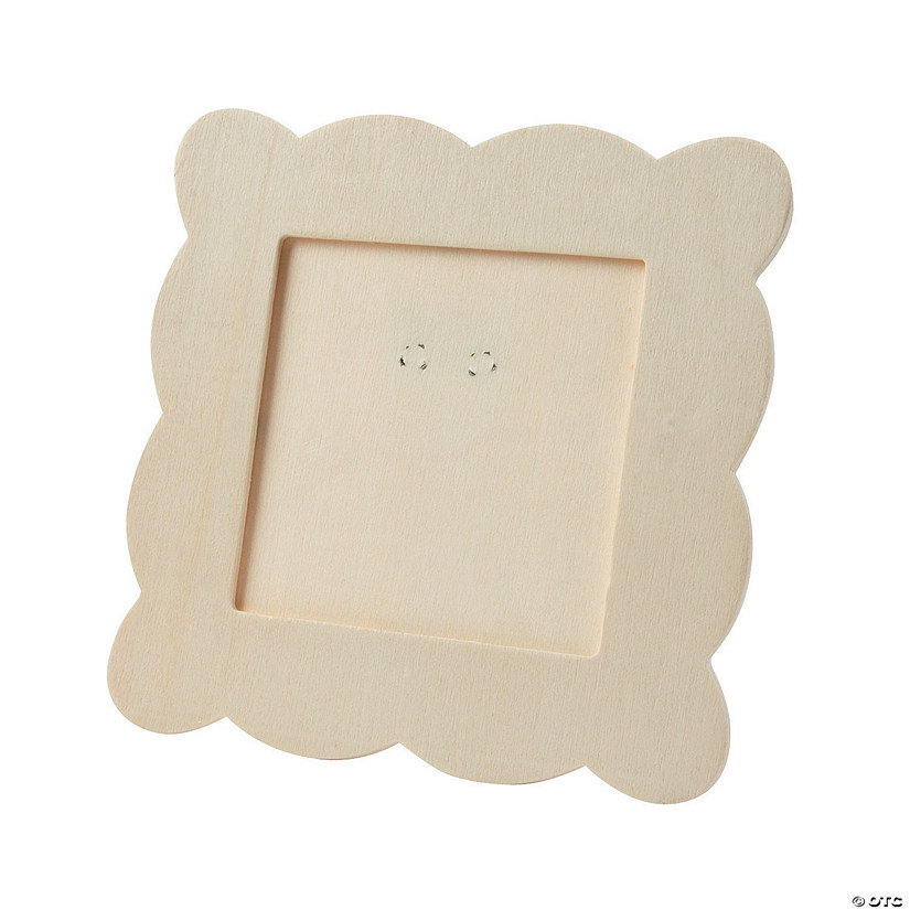 DIY Unfinished Wood Scallop Square Frames - Makes 12 Image