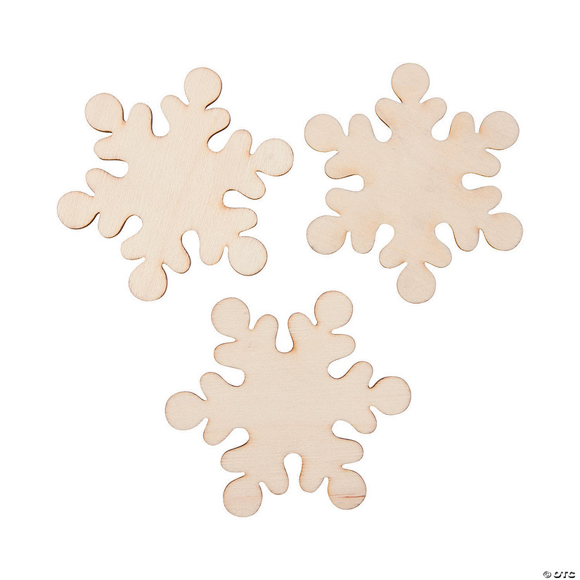 DIY Unfinished Wood Snowflakes - 35 Pc. Image