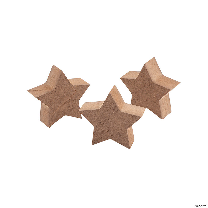 DIY Unfinished Wood Stars - 6 Pc. Image
