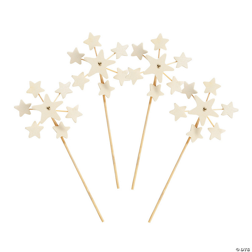 DIY Wood Mini Star Pinwheels - 12 Pc. Image