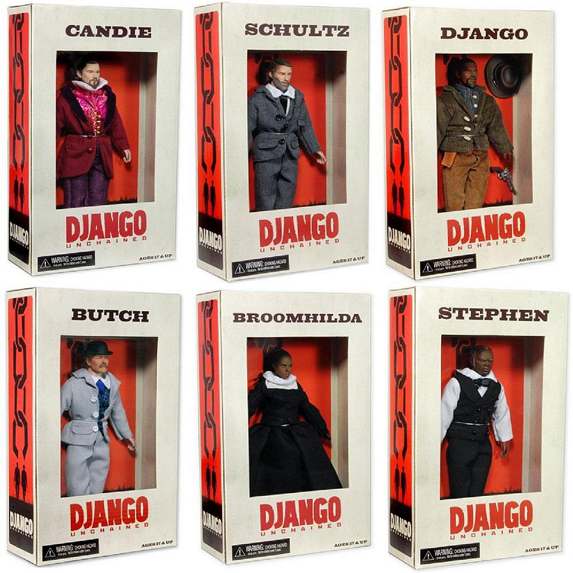 Django Unchained Series 1 8" Action Figure Set Of 6 Image