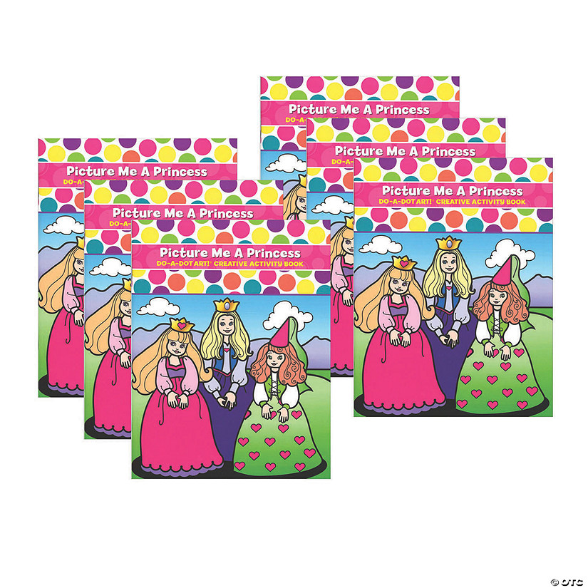 Do-A-Dot Art&#174; Picture Me A Princess Creative Art & Activity Book, Pack of 6 Image