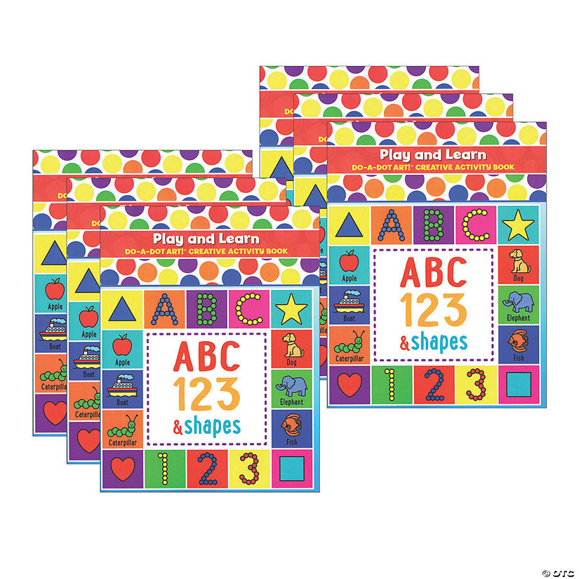 Do-A-Dot Art&#174; Play & Learn ABC Numbers & Shapes Creative Art & Activity Book, Pack of 6 Image