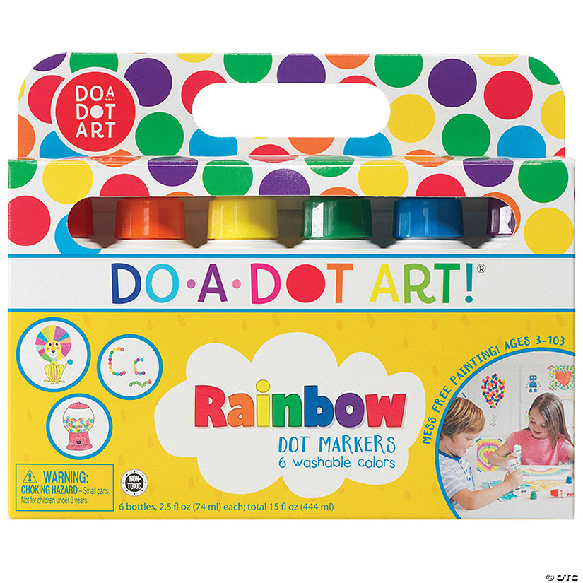 Do-A-Dot Art&#174; Washable Rainbow Dot Markers, 6 Colors Image